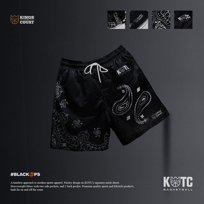 KOTC - Black Ops Basketball Paisley Mesh Shorts