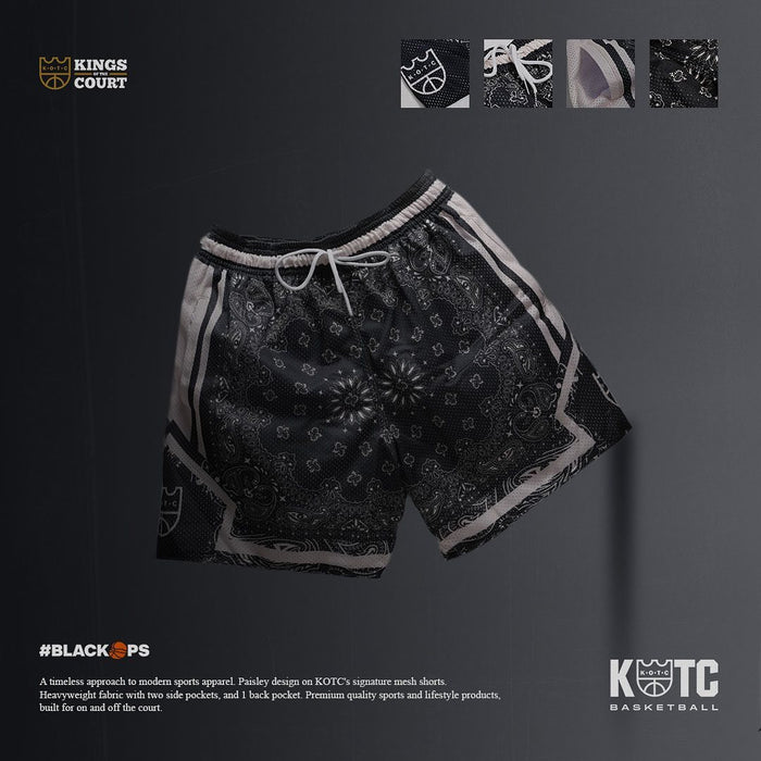 KOTC - Black Ops Basketball Paisley Mesh Shorts