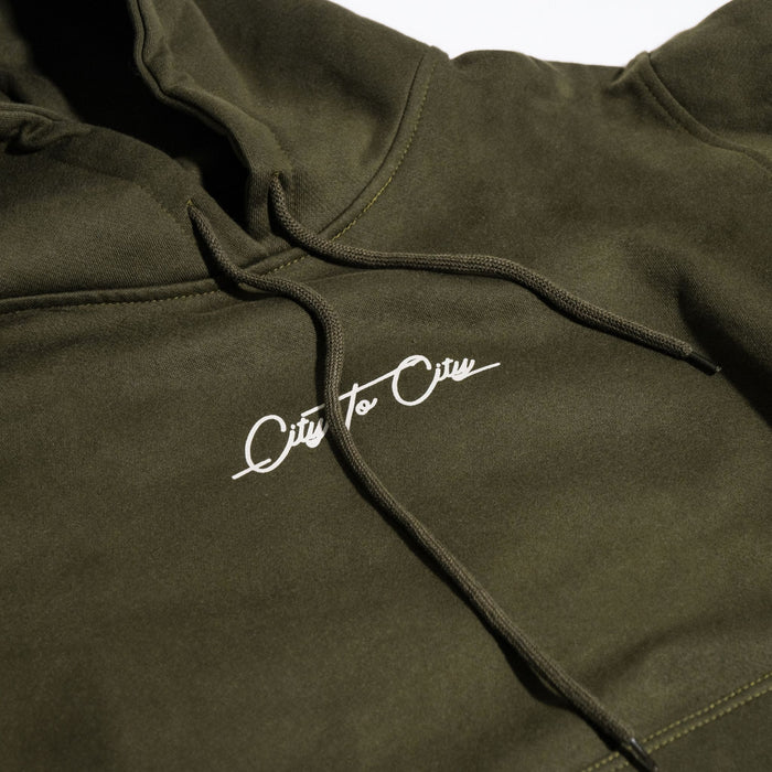 KOTC Classic Hoodie - Army Green & Black