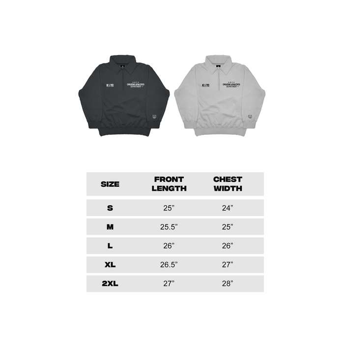 KOTC Creative Athl. Department Half Zip Sweater - Iron Gray