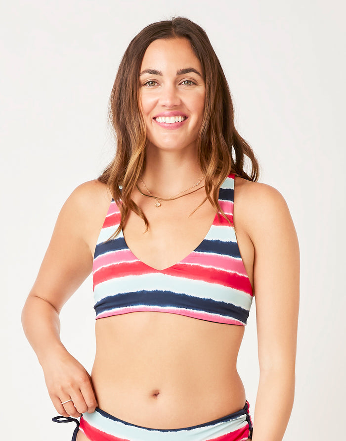 La Jolla Reversible Top: Prism/Navy - FINAL SALE