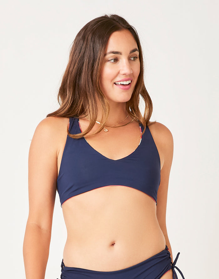 La Jolla Reversible Top: Prism/Navy - FINAL SALE