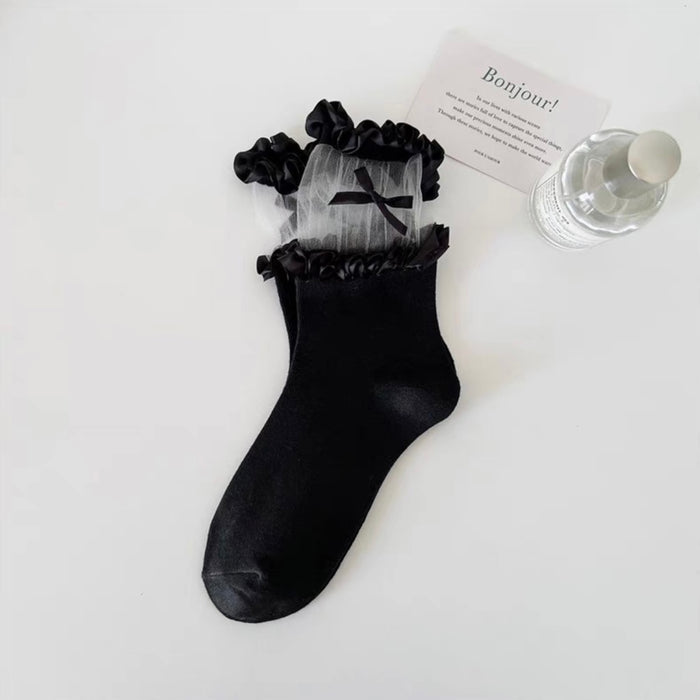 ♡ Lace Mesh Ankle Socks ♡
