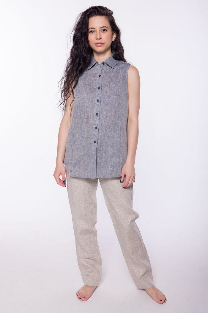 Lahaina | Women's Stainproof Linen-Lyocell Blend Shirt