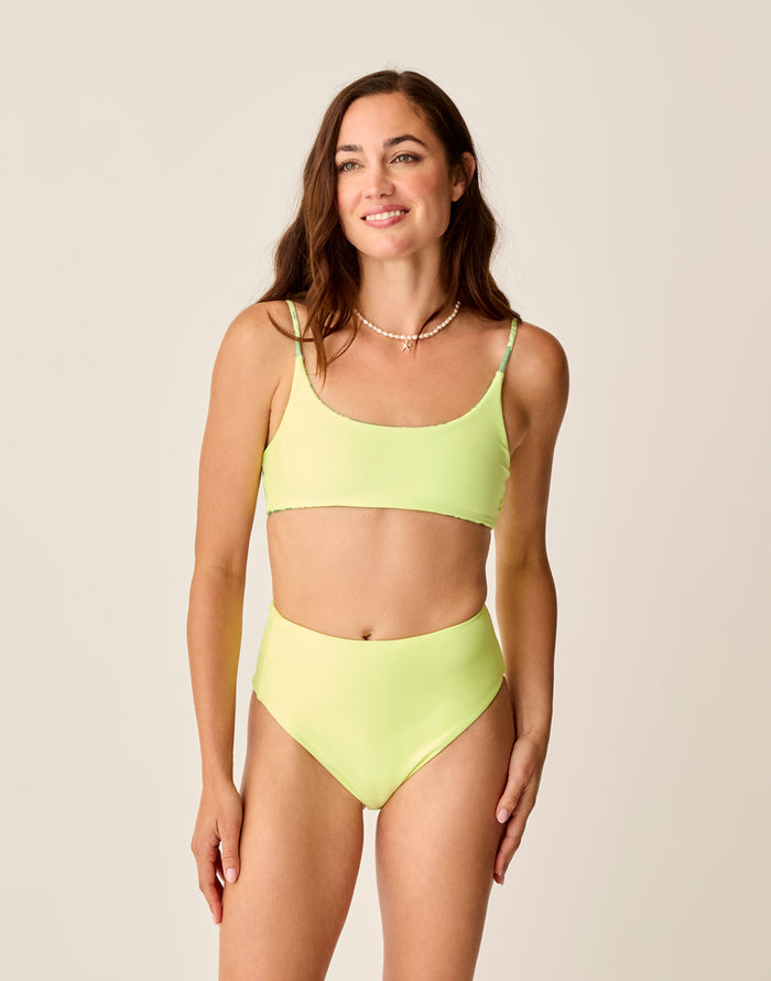 Lani Pocket Compression Bottom: Limeade - FINAL SALE
