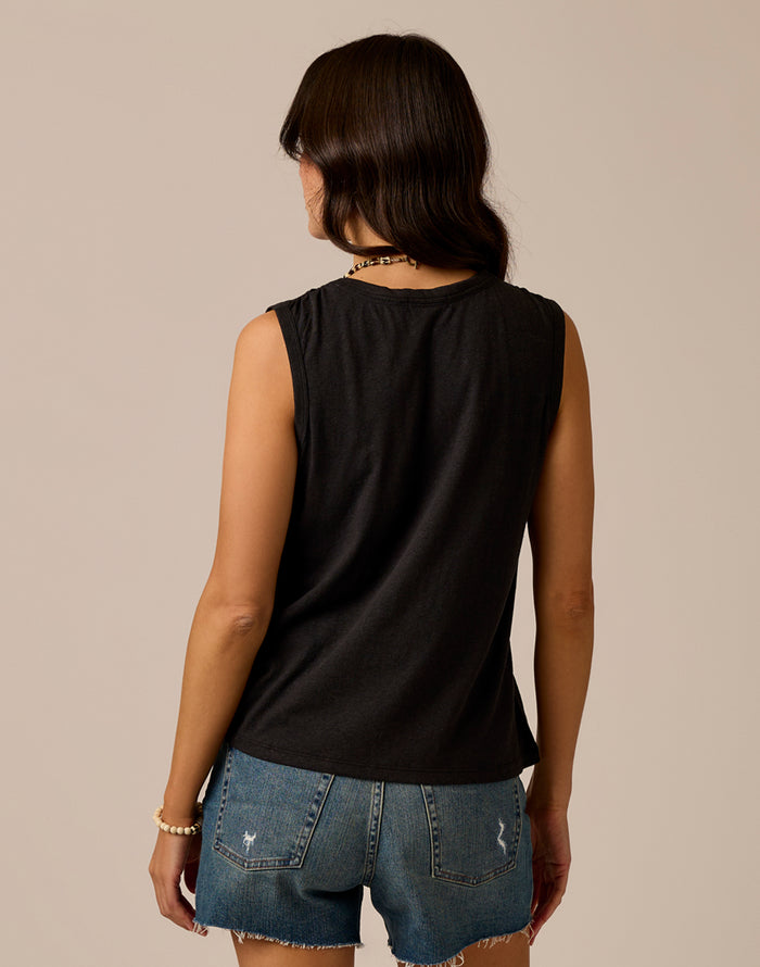 Larisa Hemp Tank: Black