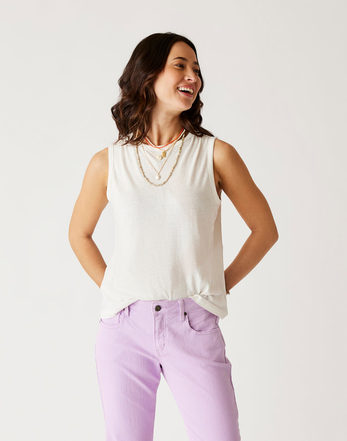 Larisa Hemp Tank: Cloud