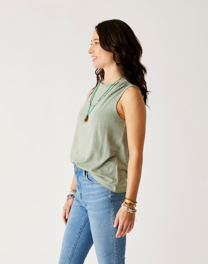 Larisa Hemp Tank: Light Cilantro - FINAL SALE