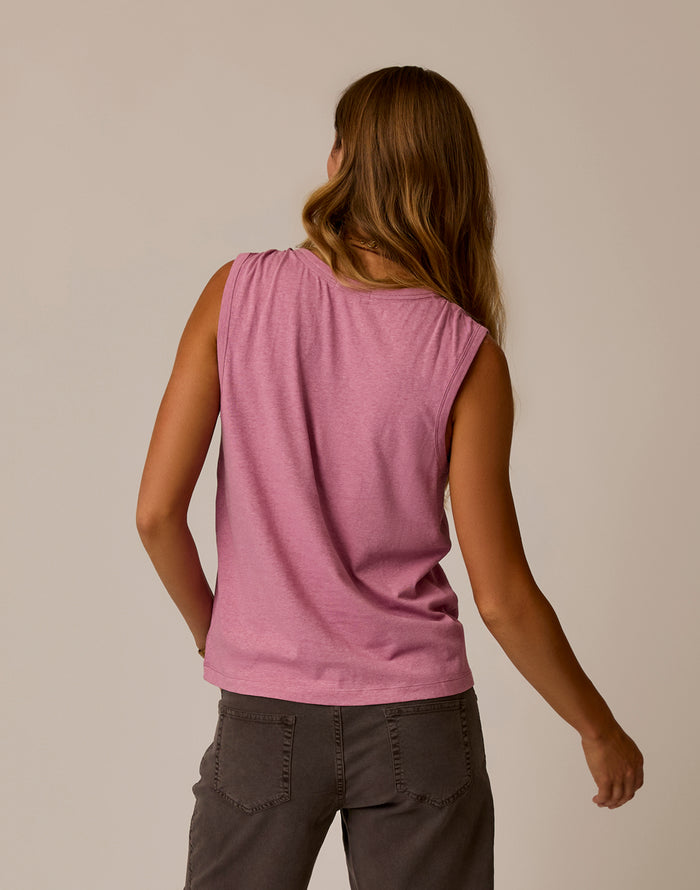 Larisa Hemp Tank: Rose Quartz