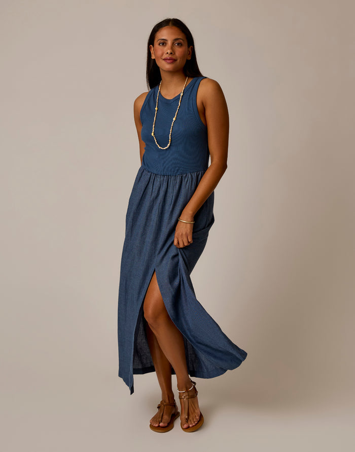 Lark Linen Dress: Captain Chambray
