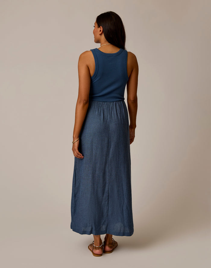 Lark Linen Dress: Captain Chambray