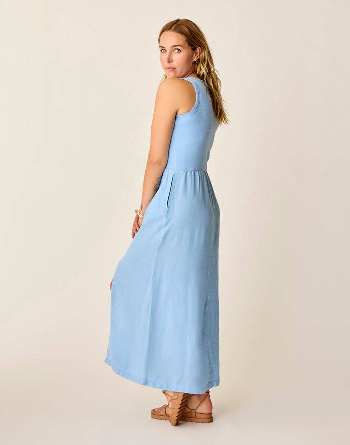 Lark Linen Dress: Sky Blue Chambray - FINAL SALE