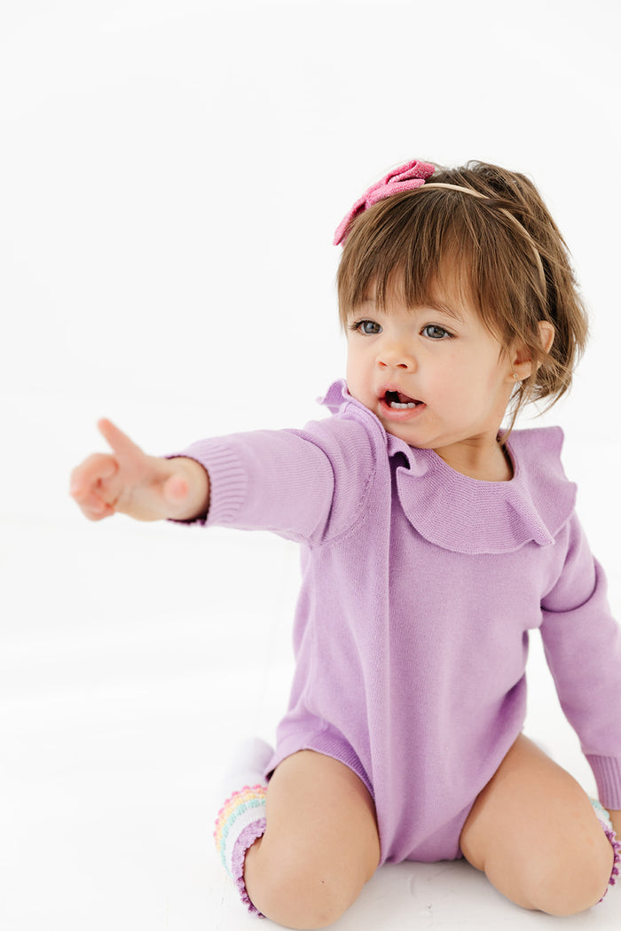 Lavender Sweater Romper