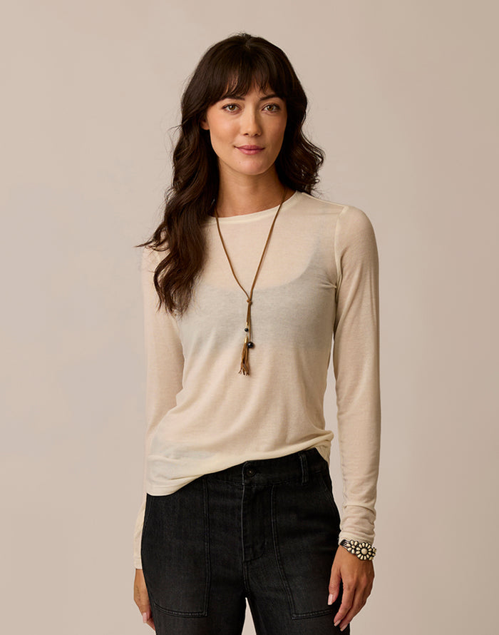Lea Tissue Crewneck: Birch