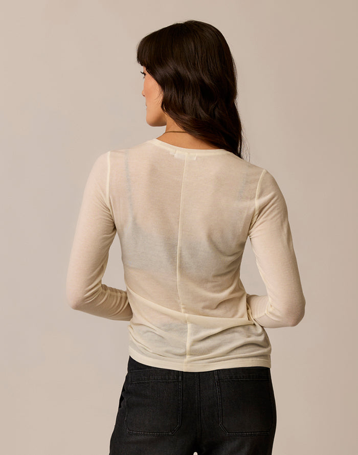 Lea Tissue Crewneck: Birch