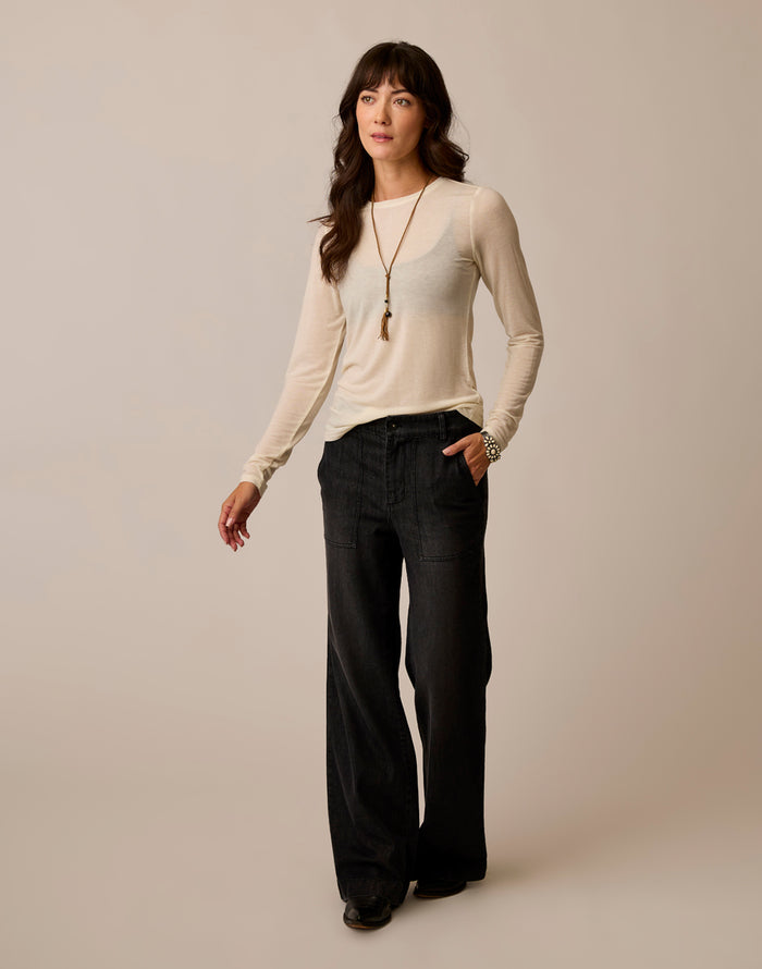 Lea Tissue Crewneck: Birch
