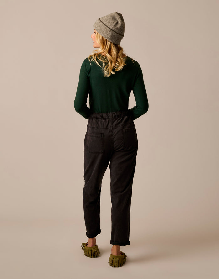 Lea Tissue Crewneck: Dark Pine