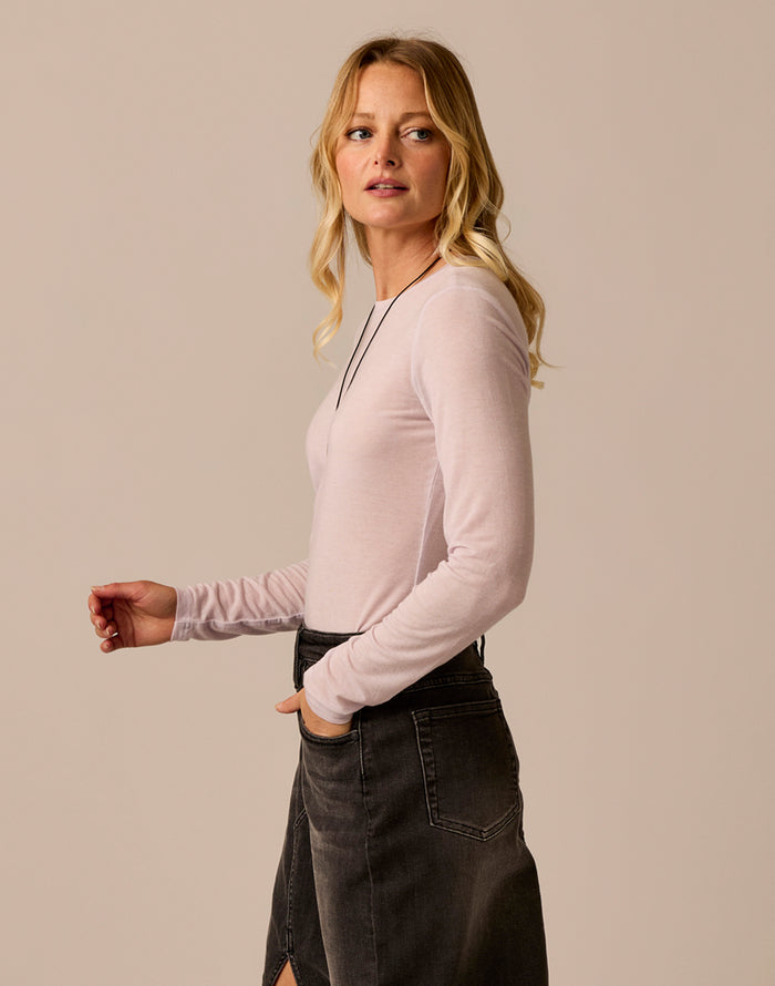 Lea Tissue Crewneck: Dawn