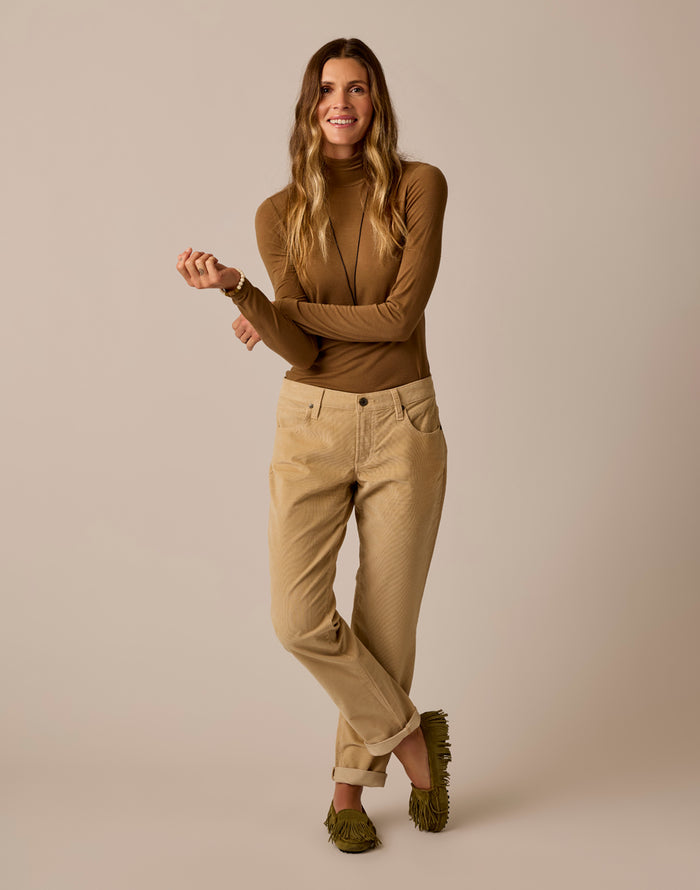Lea Tissue Turtleneck: Walnut
