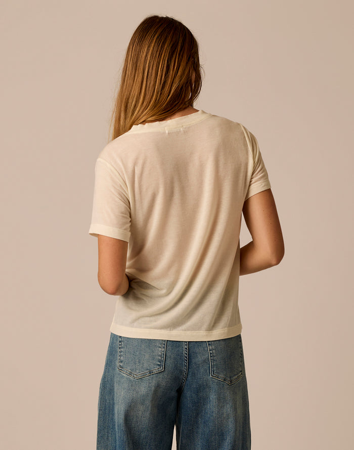 Lea Tissue V-Neck: Birch