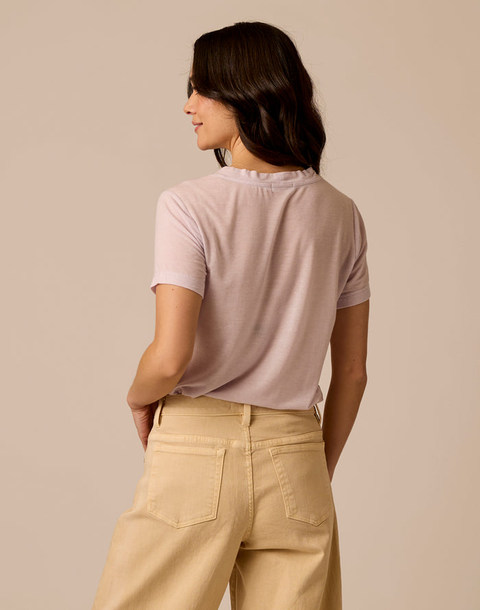Lea Tissue V-Neck: Dawn