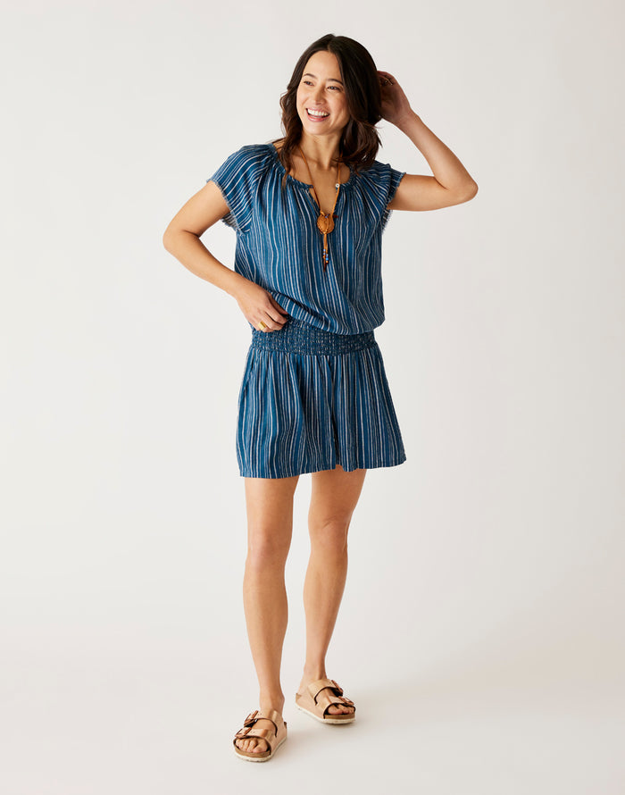 Leah Short: Azul Stripe - FINAL SALE