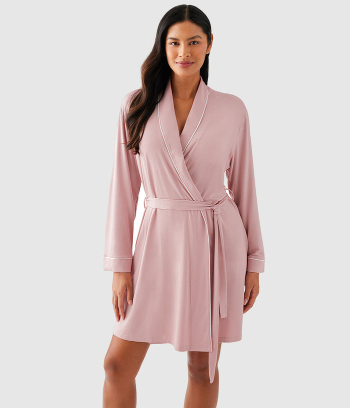 Lease to Lounge Robe: Blush Pink