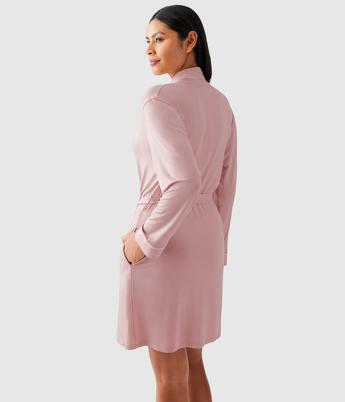 Lease to Lounge Robe: Blush Pink