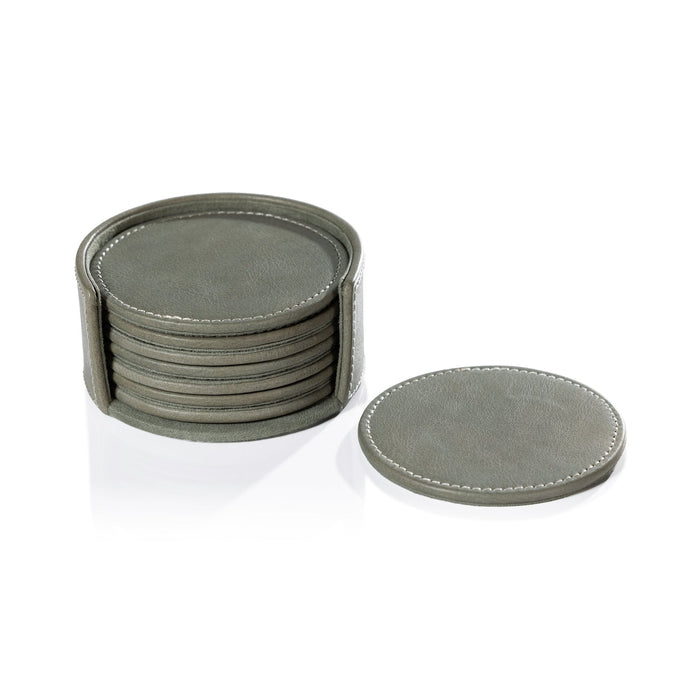 Leather Coaster Set  - Sage - Coasters by Carlyle Avenue