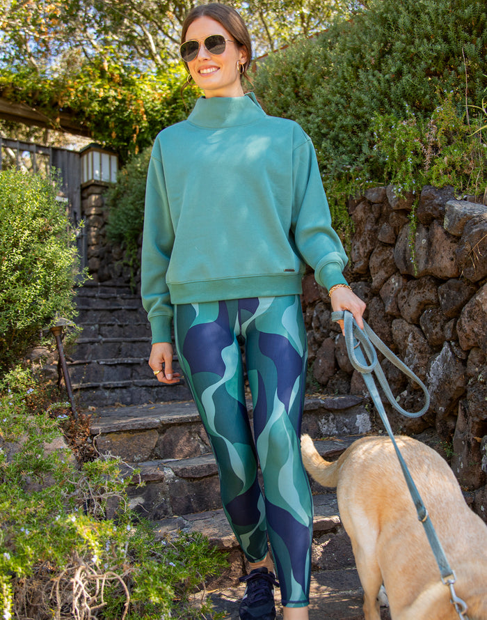 Lennox Fleece Top: Forest - FINAL SALE