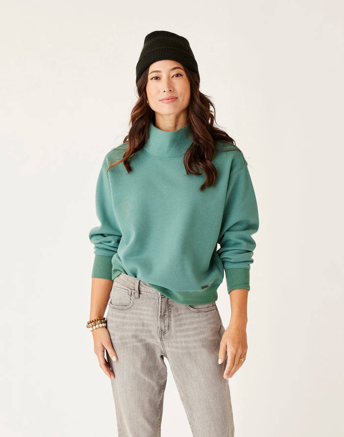 Lennox Fleece Top: Forest - FINAL SALE