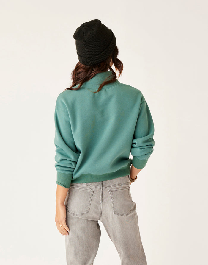 Lennox Fleece Top: Forest - FINAL SALE