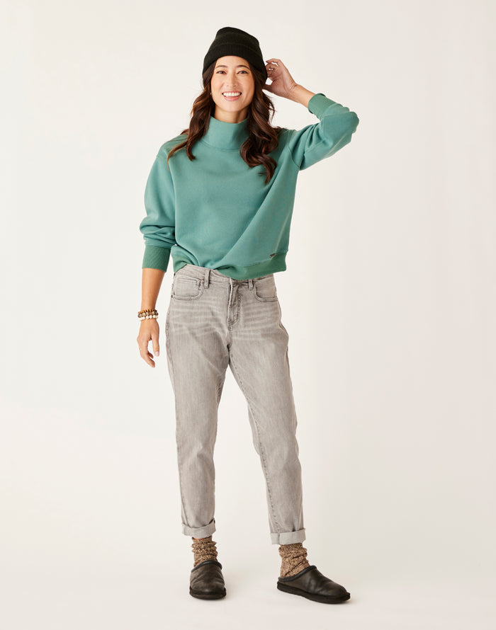 Lennox Fleece Top: Forest - FINAL SALE