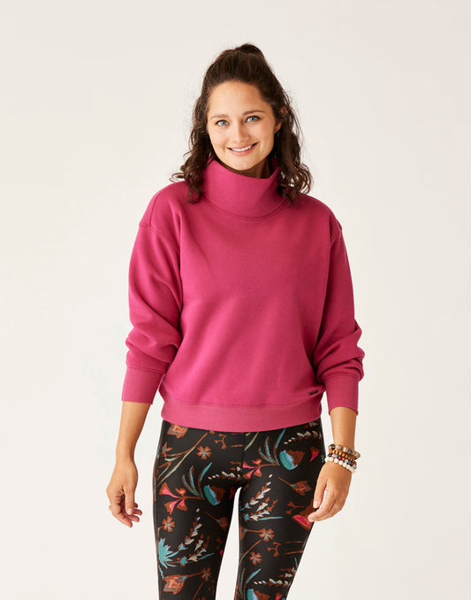 Lennox Fleece Top: Raspberry - FINAL SALE