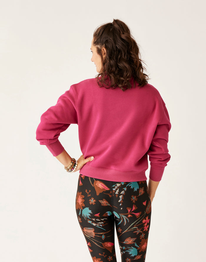 Lennox Fleece Top: Raspberry - FINAL SALE