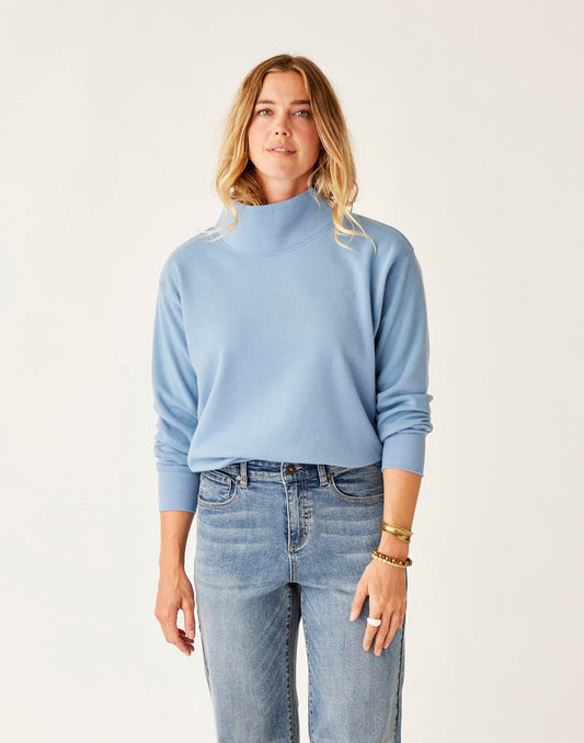 Lennox Fleece Top: Storm - FINAL SALE