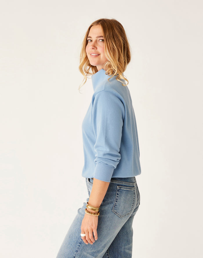 Lennox Fleece Top: Storm - FINAL SALE
