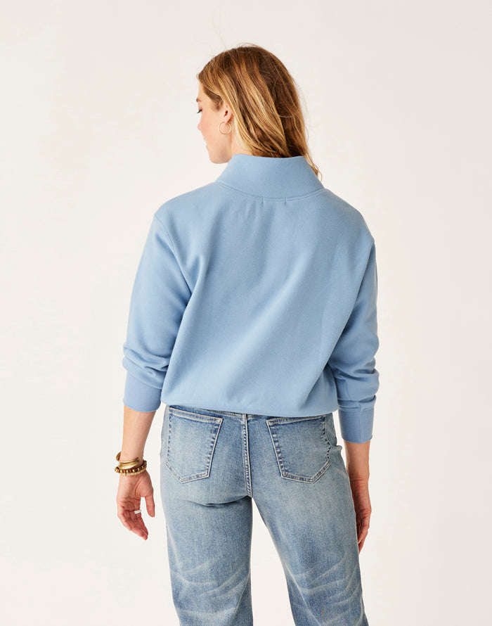 Lennox Fleece Top: Storm - FINAL SALE