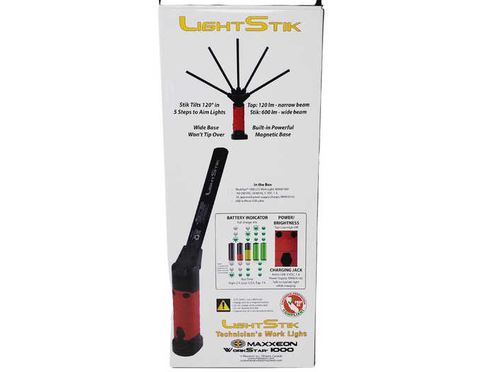 Light Stik Technician's Rechargeable LED Work Light-Maxxeon-Atlas Preservation