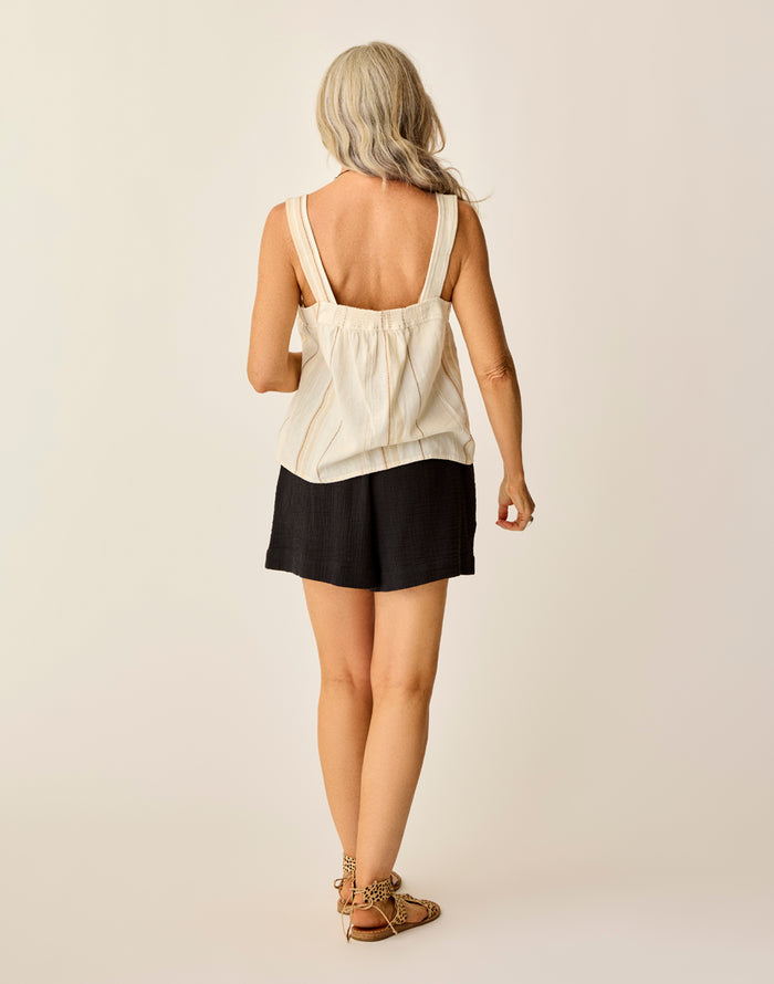 Liv Stitched Top: Birch Texture - FINAL SALE