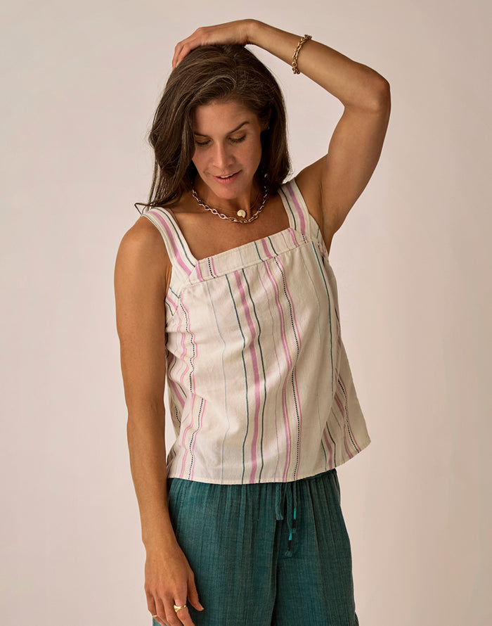 Liv Stitched Top: Lt. Violet Texture