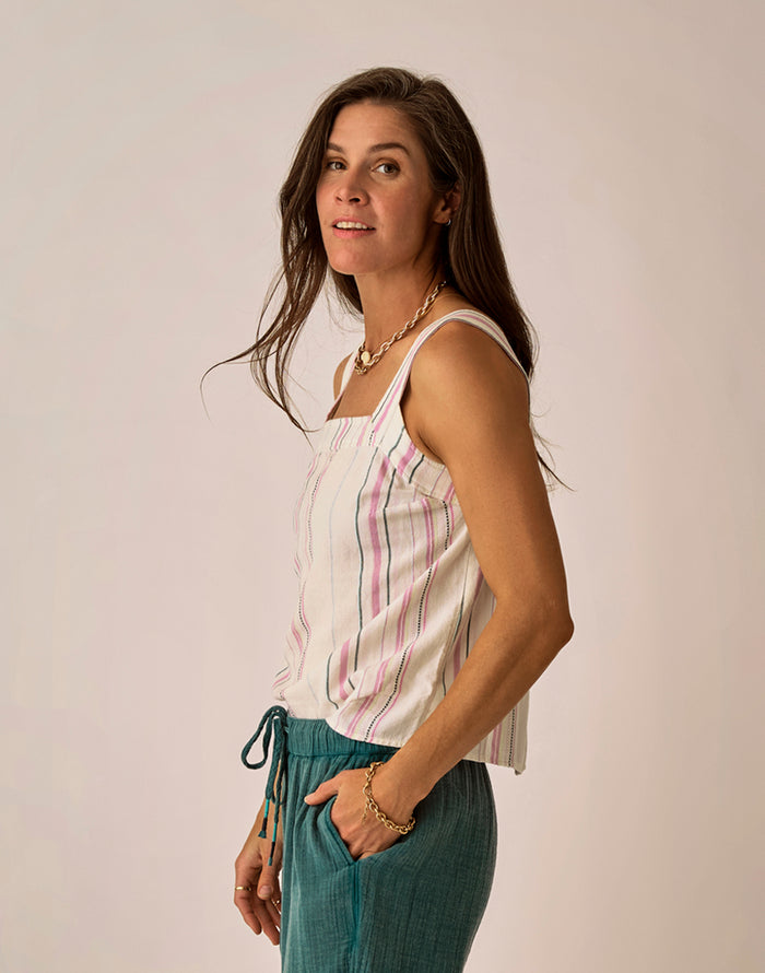 Liv Stitched Top: Lt. Violet Texture