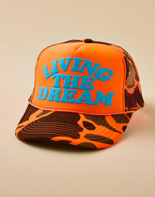 Living The Neon Dream Trucker: Orange w. Blue