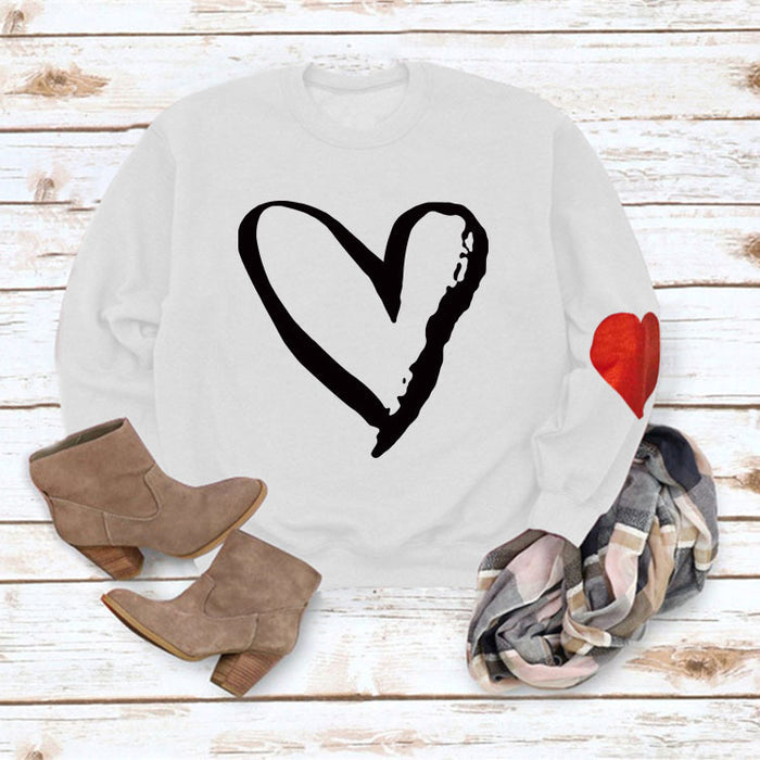 White love sweater (black font) / S