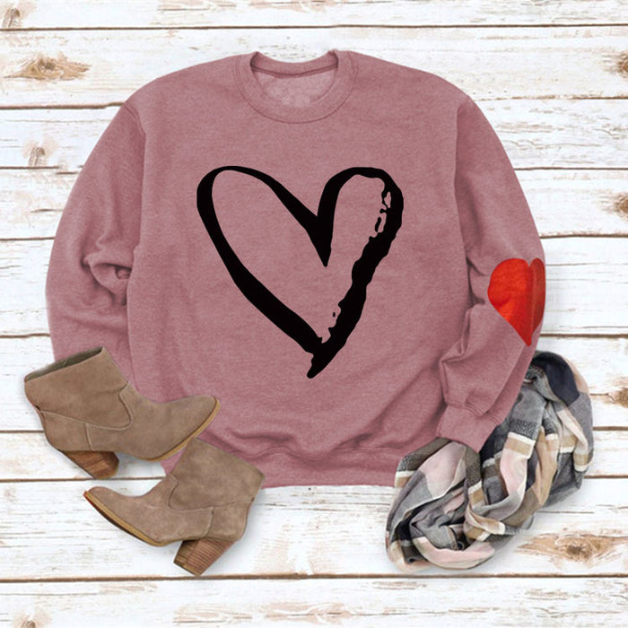 Rose gold love sweater (black font) / S