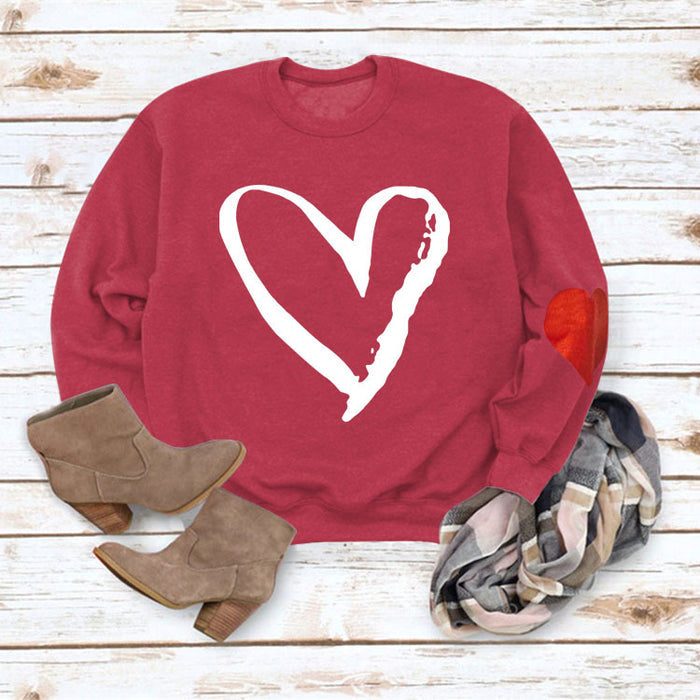 Red love sweater (white font) / S