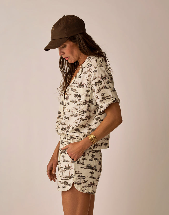 Luca Linen Shirt: Toile