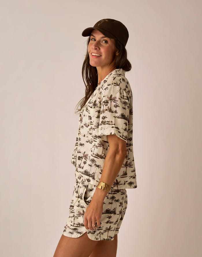 Luca Linen Shirt: Toile
