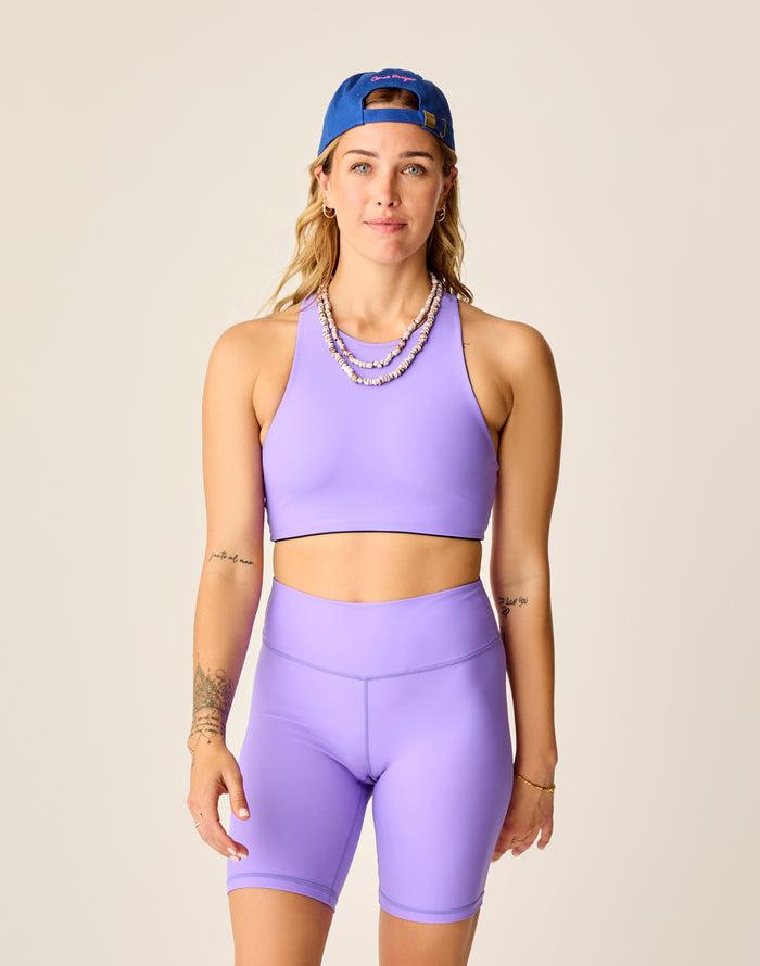 Lucie 8" Compression Short: Aster - FINAL SALE