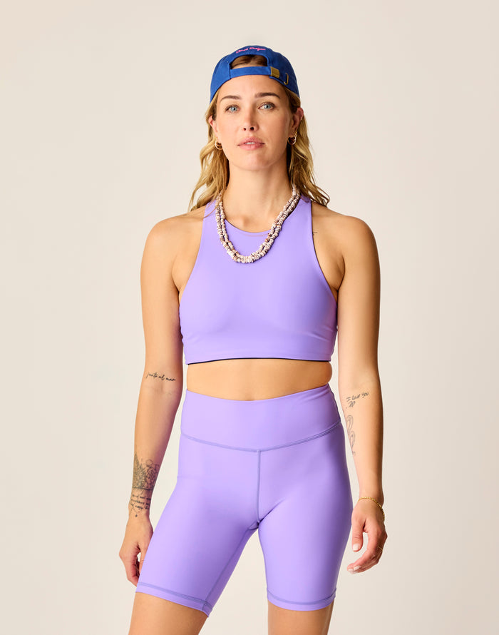 Lucie 8" Compression Short: Aster - FINAL SALE